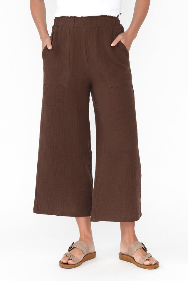 Byron Chocolate Cotton Pocket Pants image 1