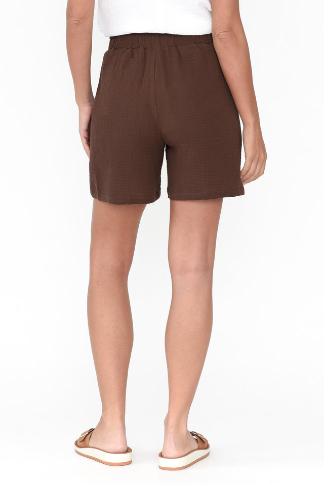 Byron Chocolate Cotton Shorts