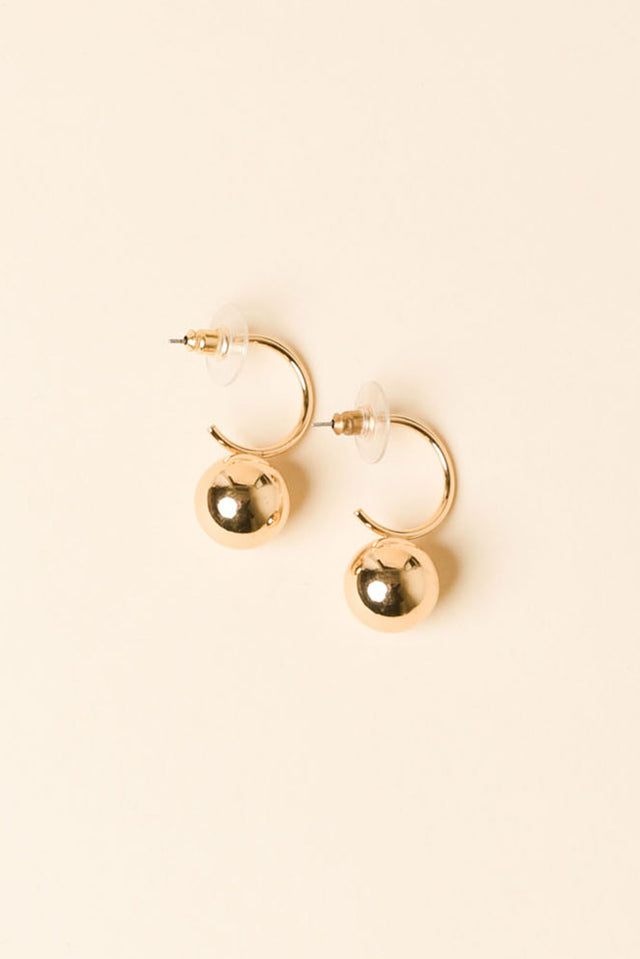 Chelsea Gold Ball Drop Earrings