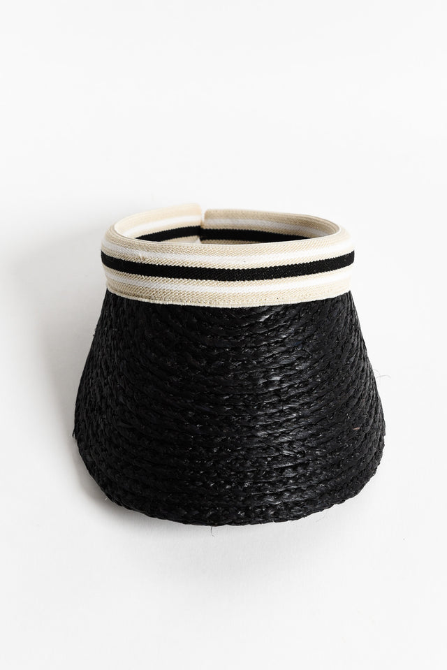 Cabarita Black Raffia Visor