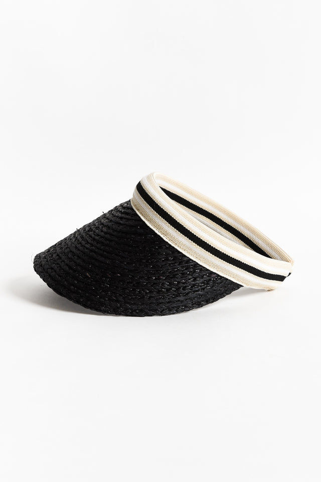 Cabarita Black Raffia Visor