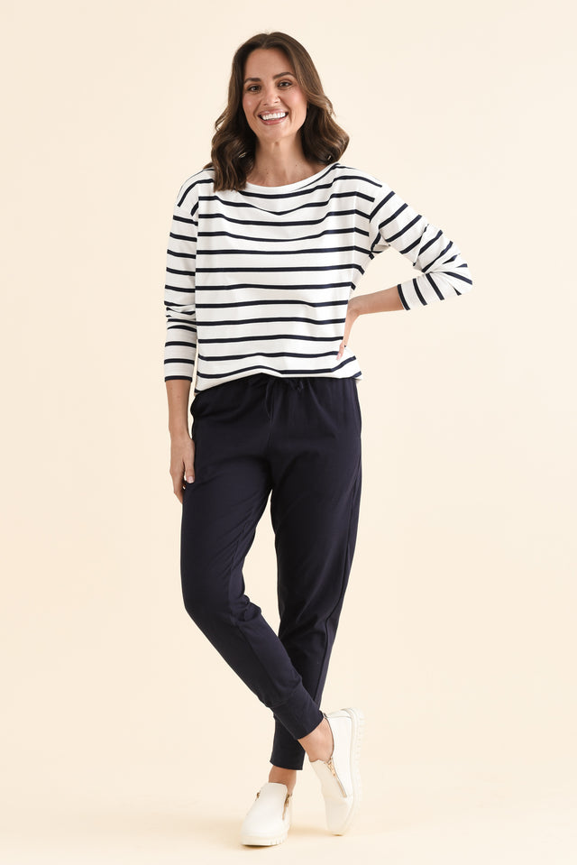 Chandler Navy Cotton Drawstring Pants image 6