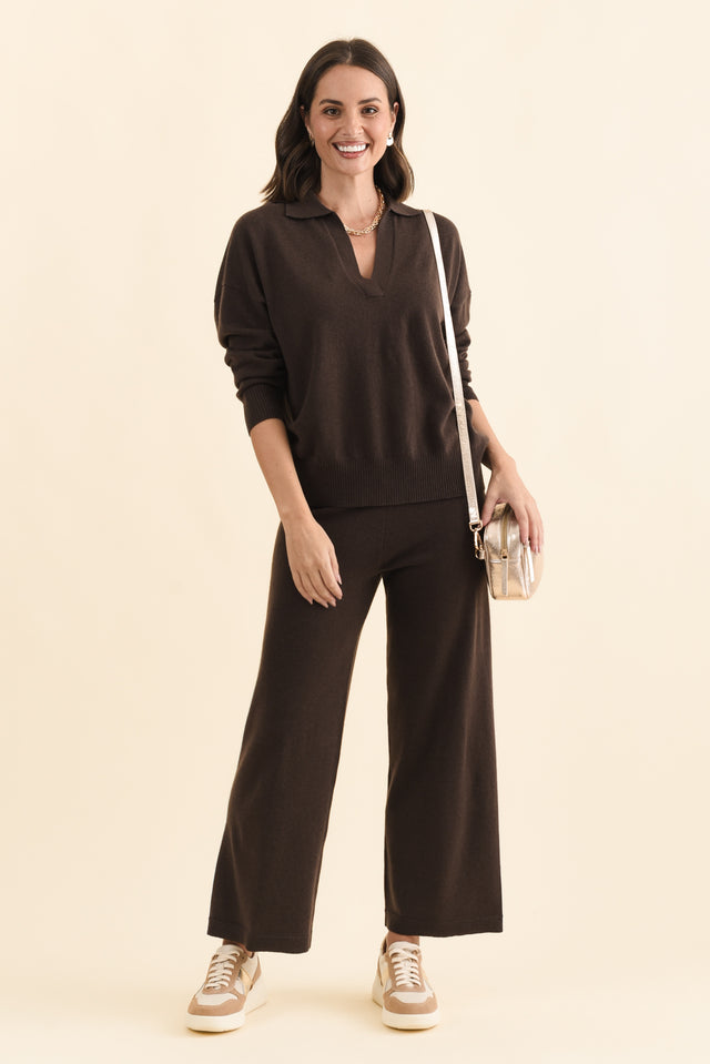 Camila Chocolate Wool Cashmere Jumper