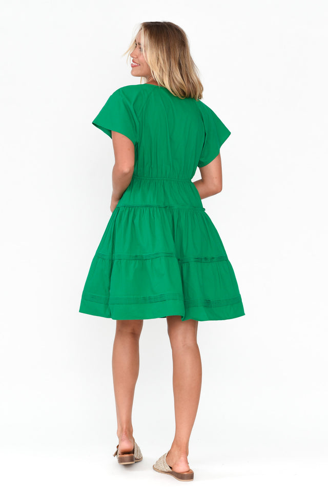 Capulet Green Cotton Tier Dress