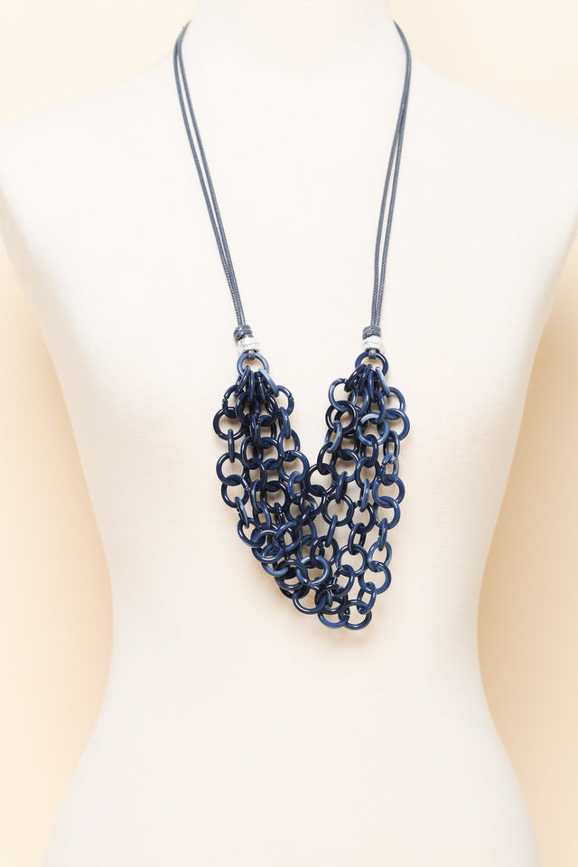 Carey Dark Blue Layered Necklace image 2