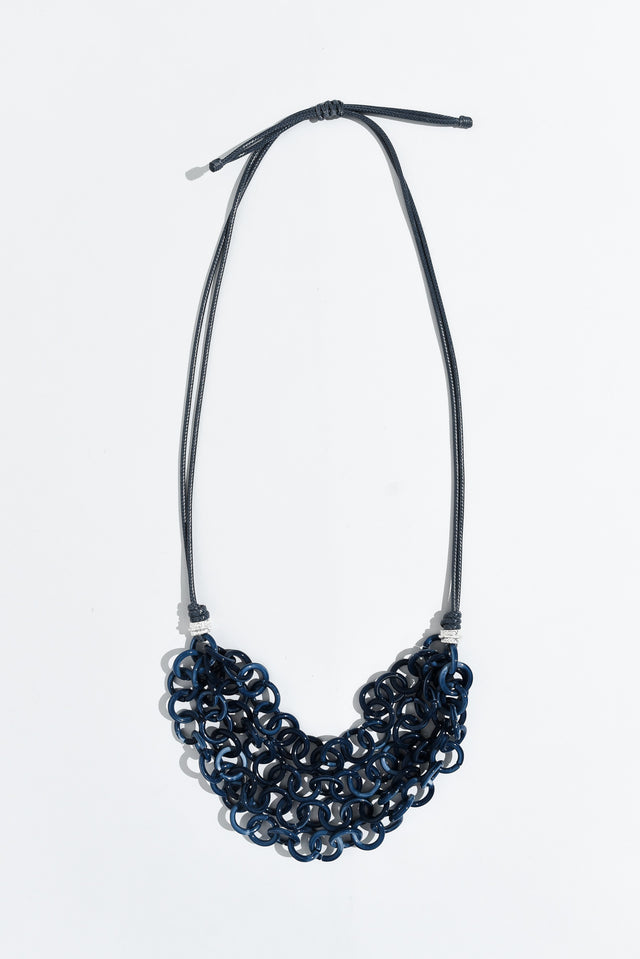 Carey Dark Blue Layered Necklace