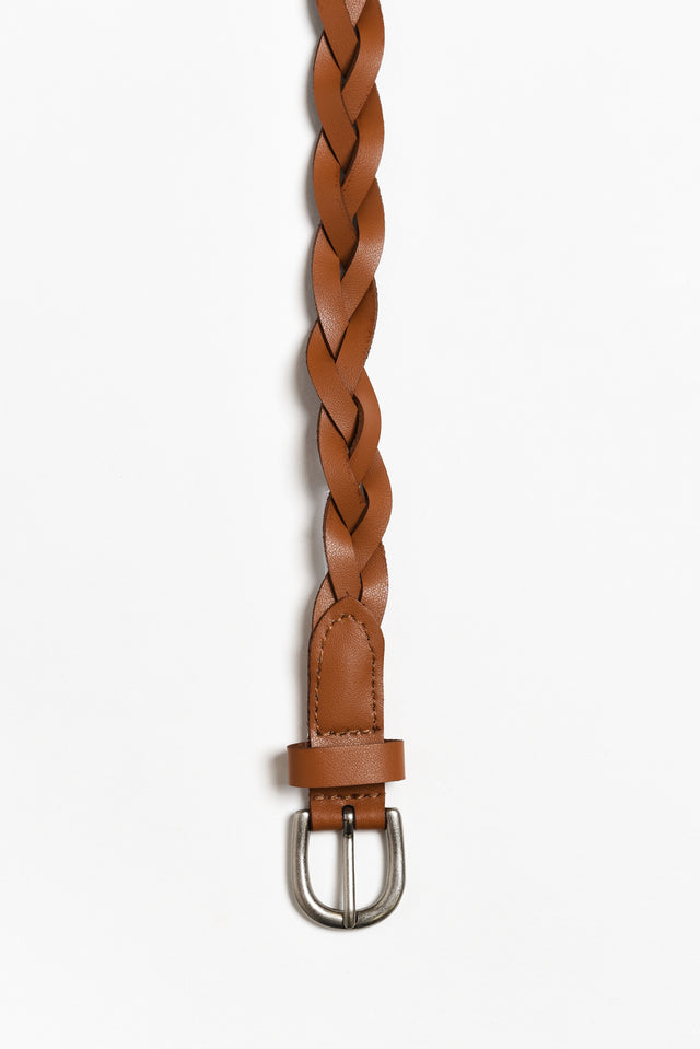 Carol Tan Leather Plaited Belt image 2