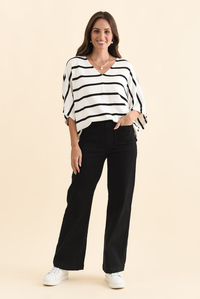 Carpenter Black Stretch Jeans,Brunette model,alt text|model:MJ image 7