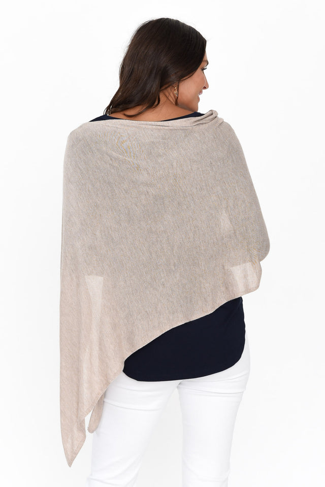 Carrie Natural Cashmere Bamboo Poncho image 5