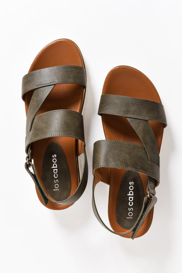 Carrise Khaki Crossover Sandal