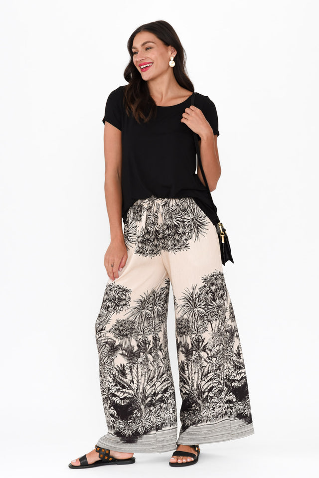 Carson Black Jungle Ruched Pants image 6