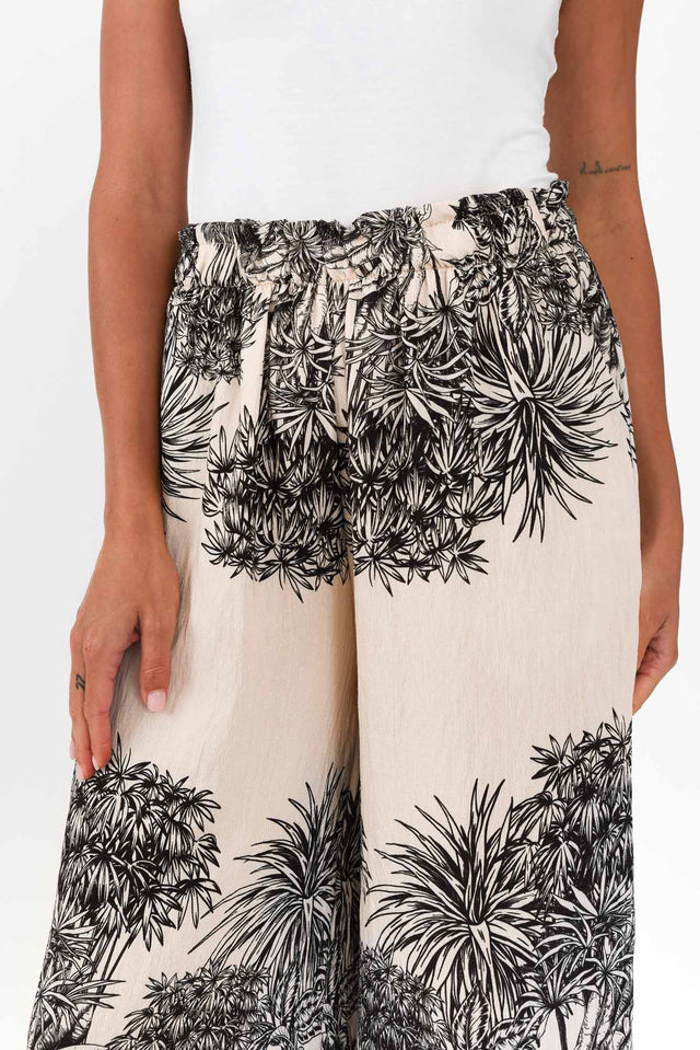 Carson Black Jungle Ruched Pants