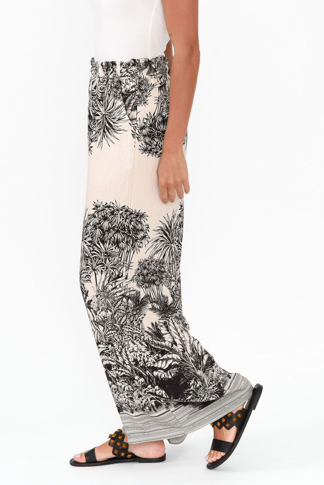 Carson Black Jungle Ruched Pants image 3