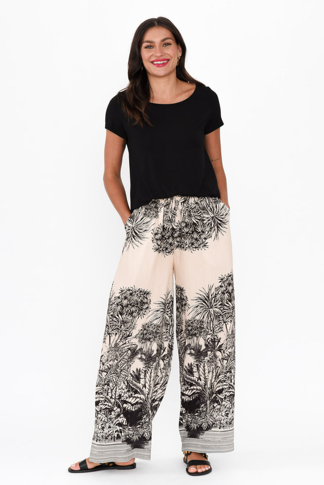 Carson Black Jungle Ruched Pants image 2