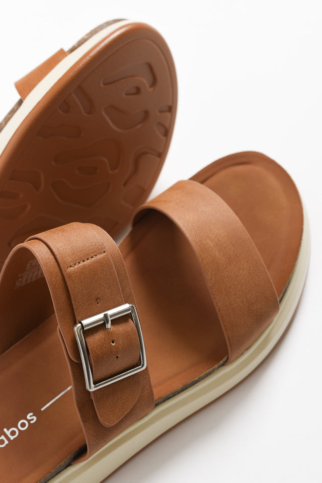 Carta Tan Platform Buckle Slide image 4