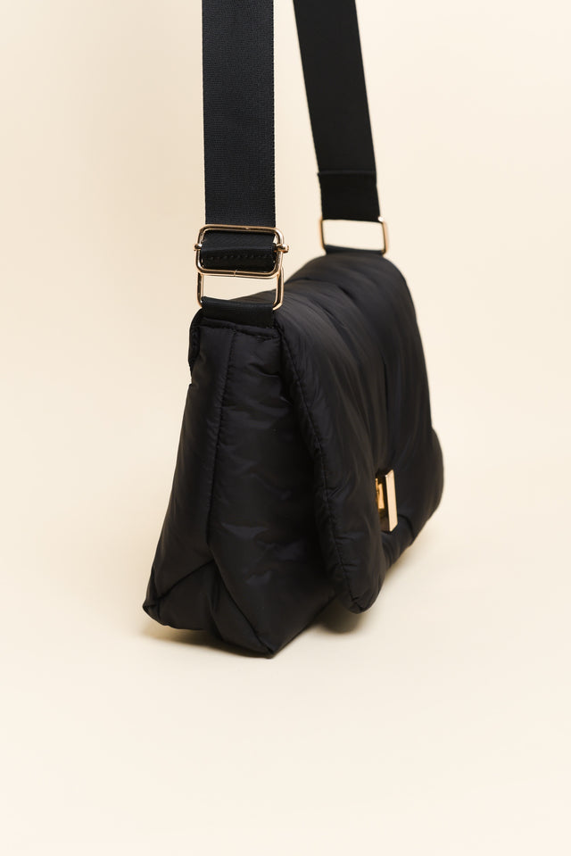 Casa Black Puffer Crossbody Bag