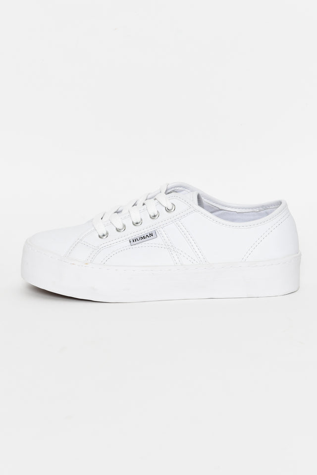 Cass White Leather Sneaker