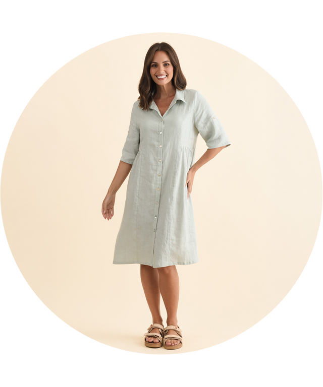 Women's Linen Dresses Australia - Blue Bungalow AU Women's Linen Dresses Australia - Blue Bungalow AU
