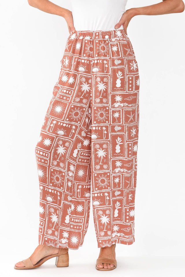 Cath Rust Tropical Pocket Pants image 1