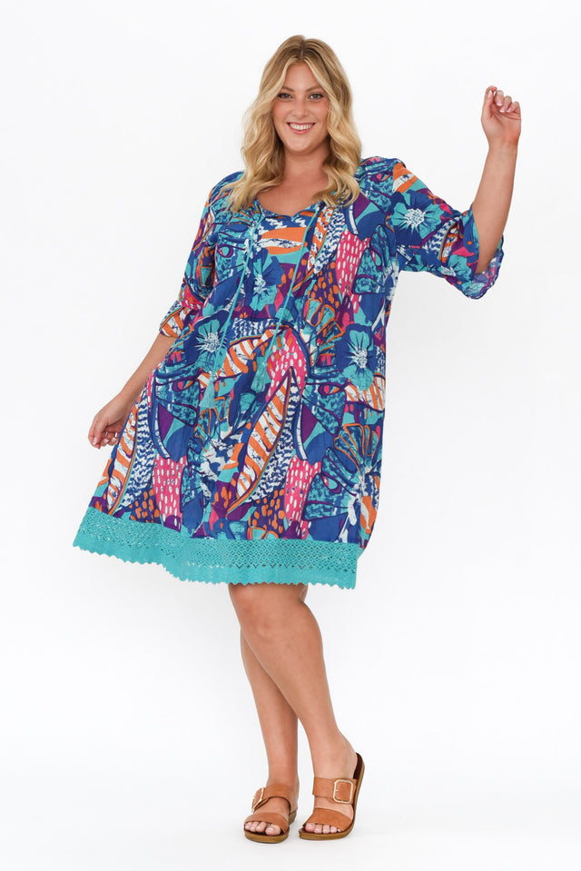 Cayman Blue Paradise Cotton Tunic Dress thumbnail 10