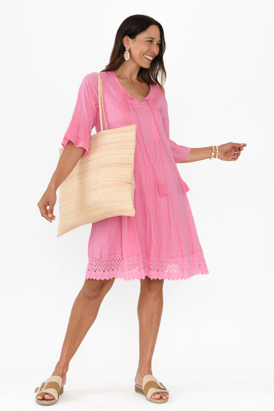 Cayman Sky Blue Cotton Tunic Dress