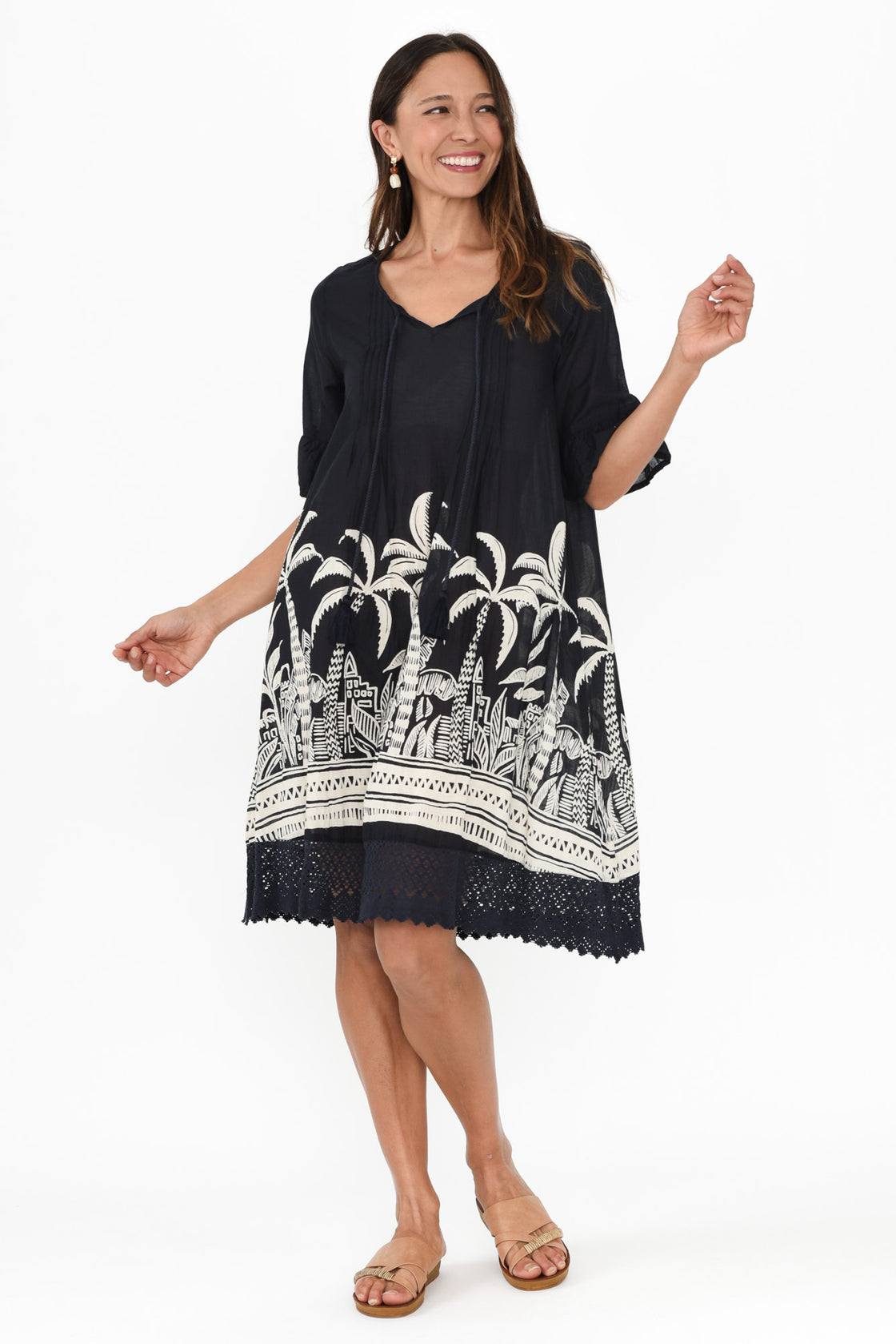 Cayman Bright Pink Cotton Tunic Dress main image 1