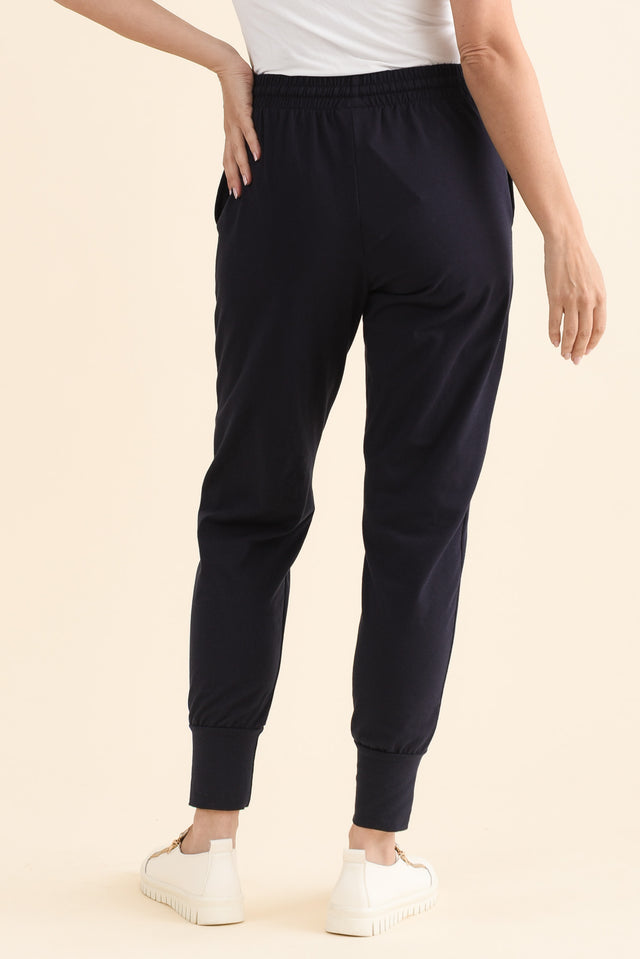 Chandler Navy Cotton Drawstring Pants image 4