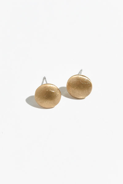 Chania Gold Ball Stud Earrings