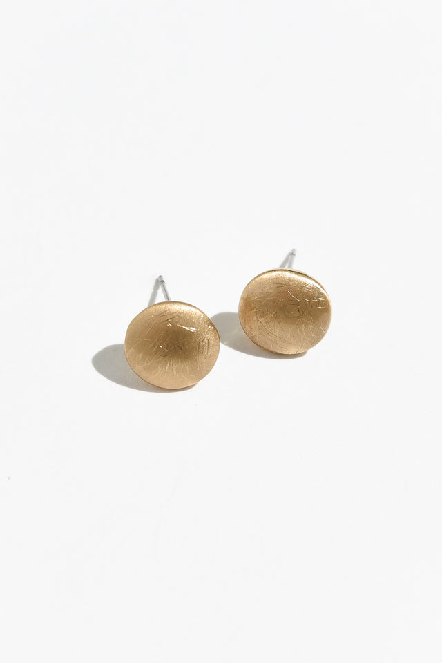 Chania Gold Ball Stud Earrings image 1