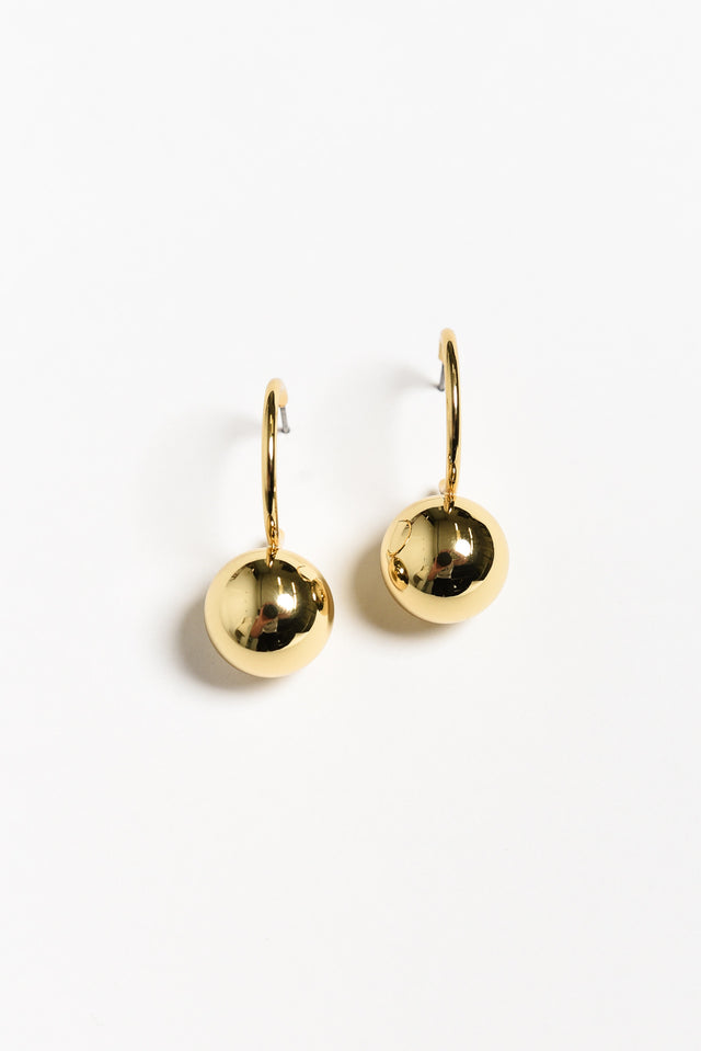 Chelsea Gold Ball Drop Earrings image 1