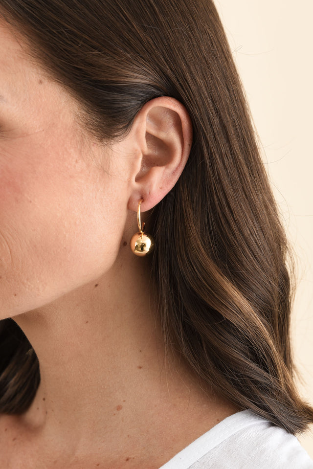 Chelsea Gold Ball Drop Earrings