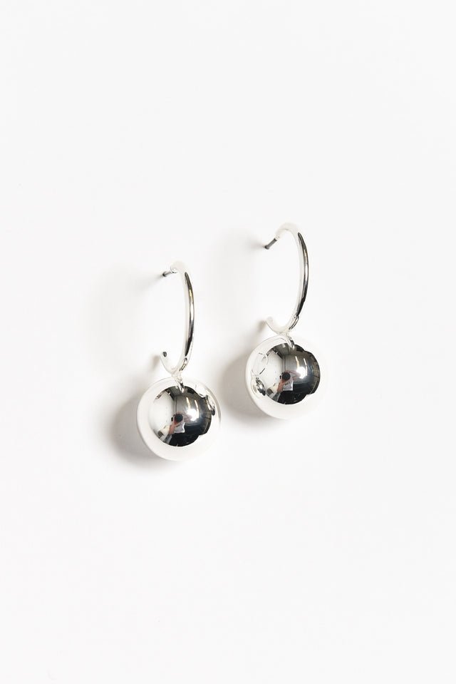 Chelsea Silver Ball Drop Earrings image 1