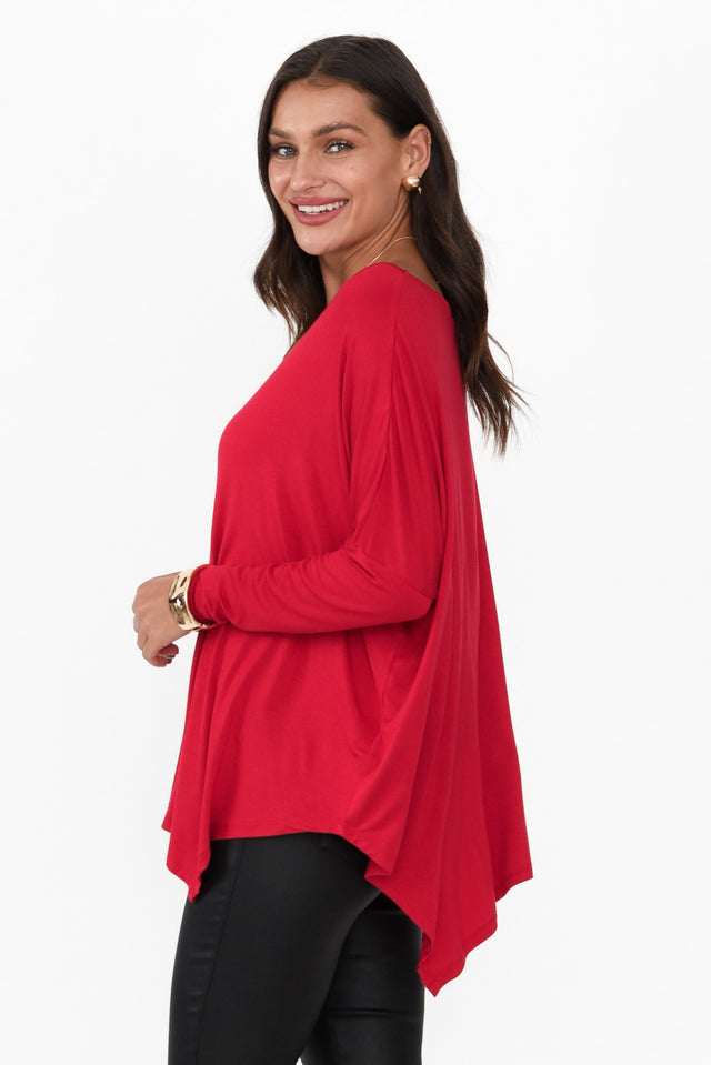 Cherry Bamboo Relaxed Boatneck Top image 6