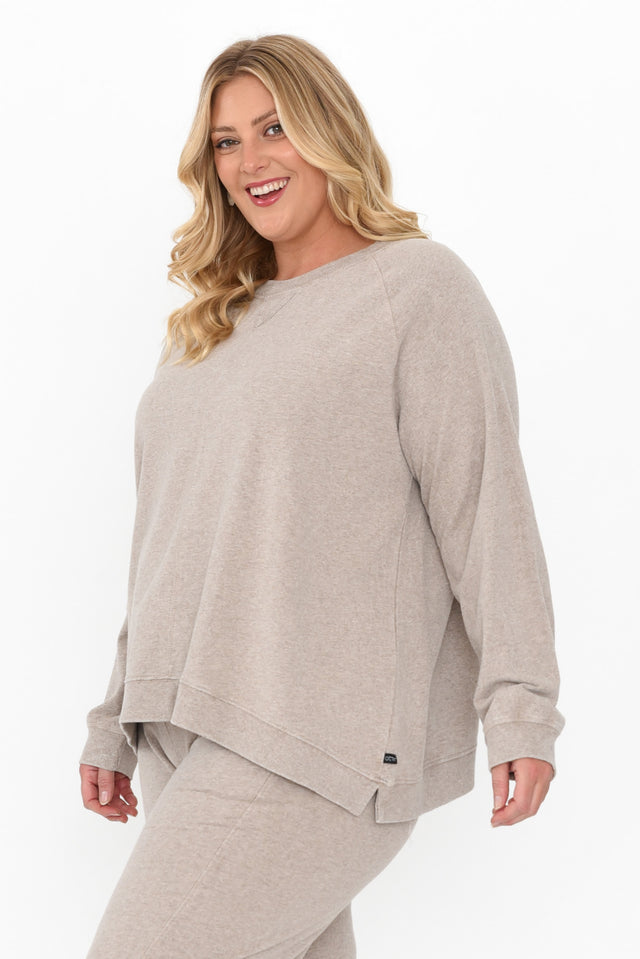 Chessie Beige Cotton Long Sleeve Top image 9