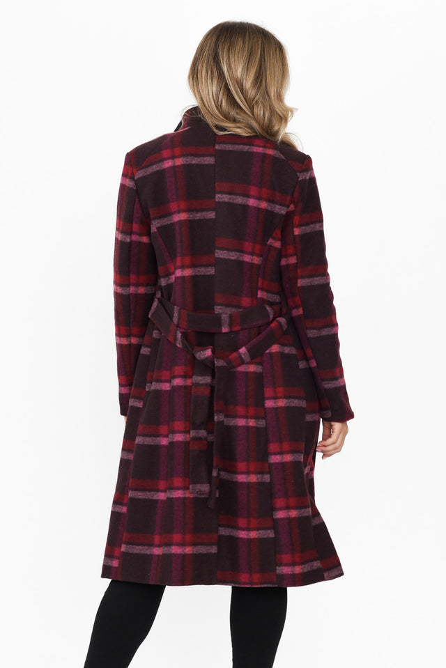 Choose You Red Check Tie Coat