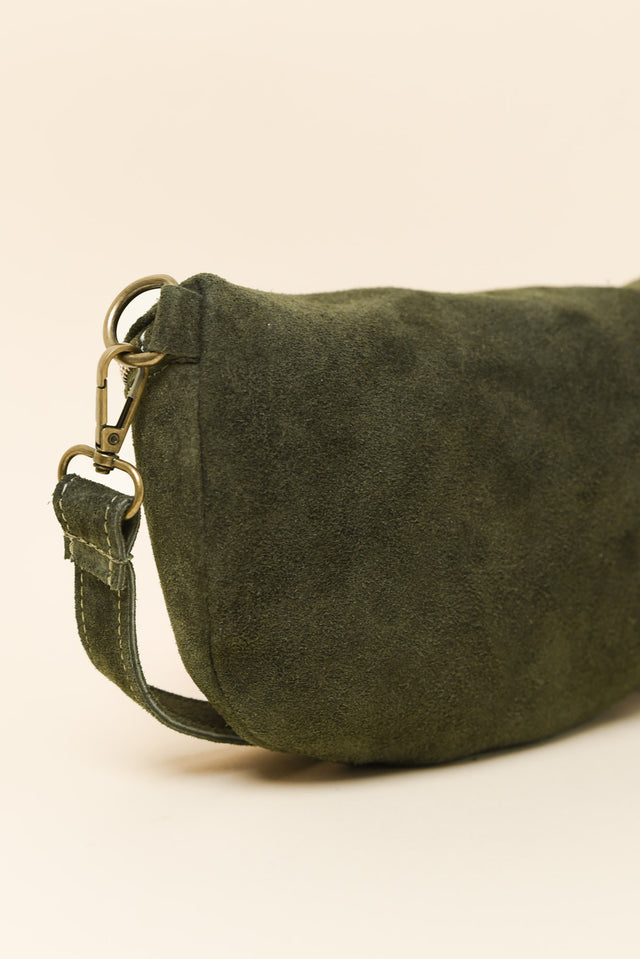 Christine Khaki Leather Bumbag