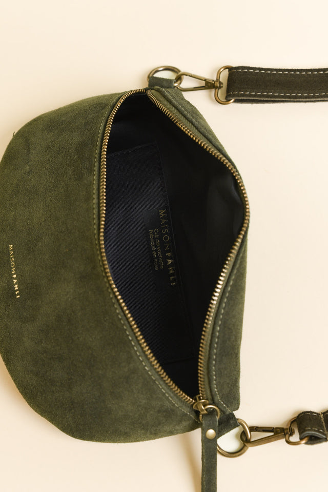 Christine Khaki Leather Bumbag image 3