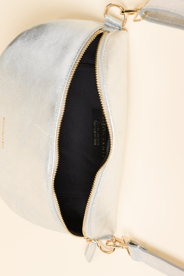 Christine Silver Metallic Leather Bumbag