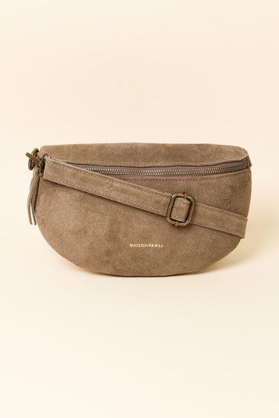 Christine Taupe Leather Bumbag