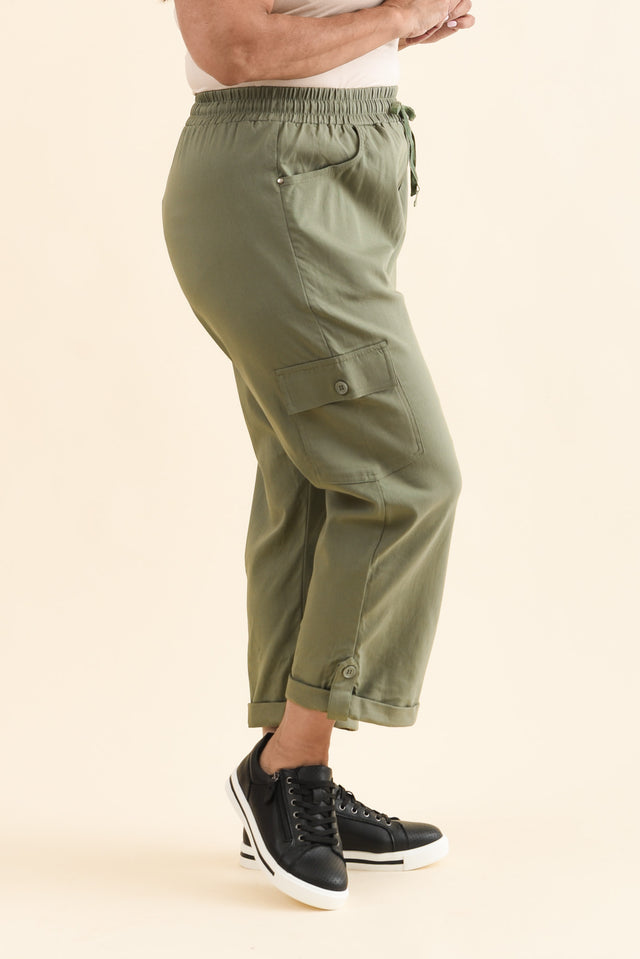 Cindy Sage Denim Cargo Pants image 10