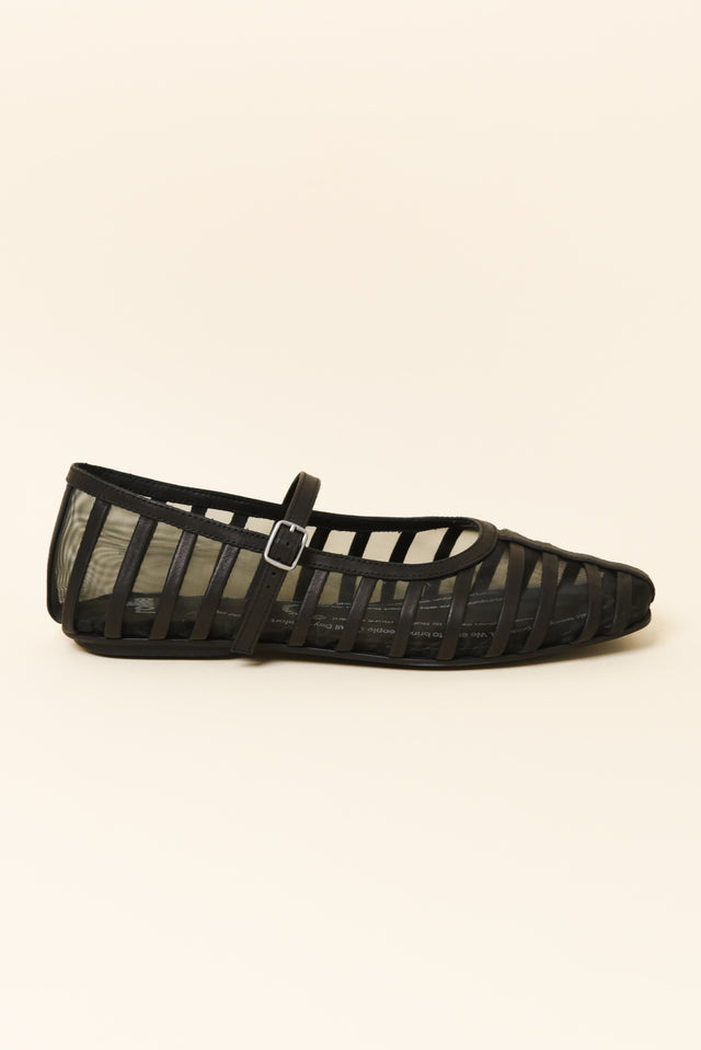 Clary Black Mesh Ballet Flat