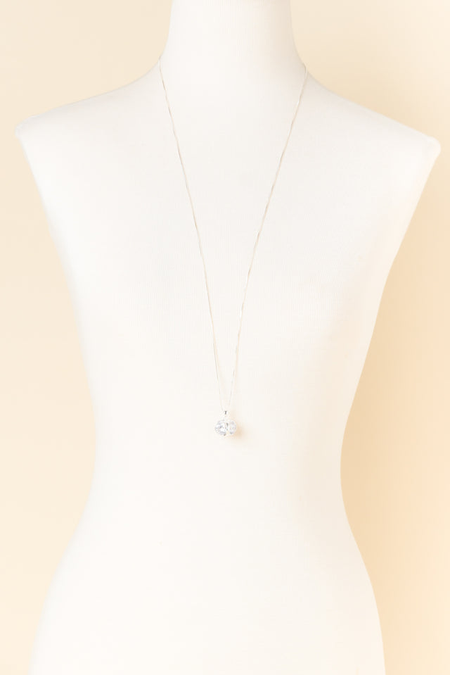 Coco Silver Diamante Necklace