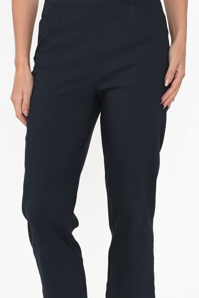 Cody Navy Stretch Capri Pants