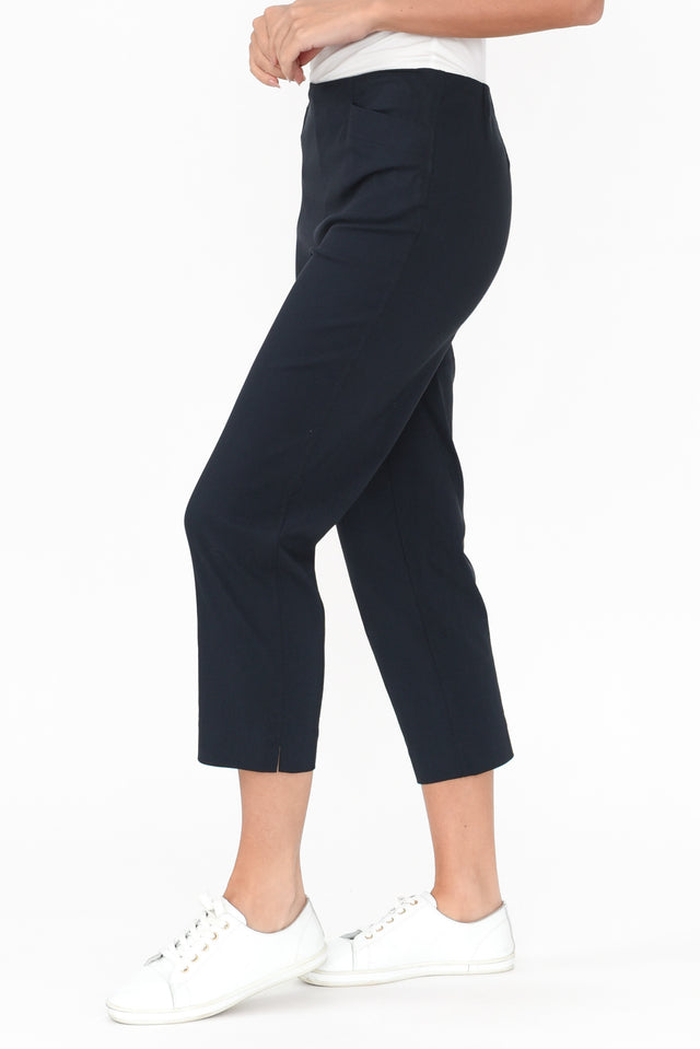 Cody Navy Stretch Capri Pants