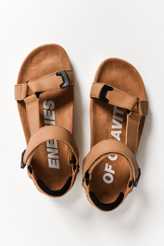 Cohen Tan Leather Velcro Sandal image 3