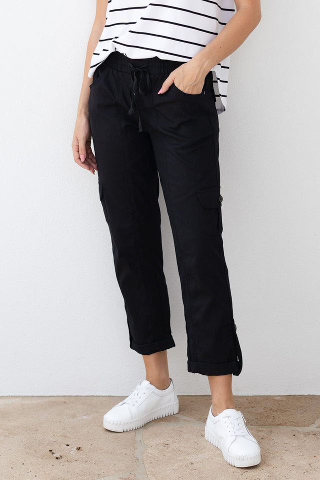 Colette Black Cargo Pants,Lifestyle
