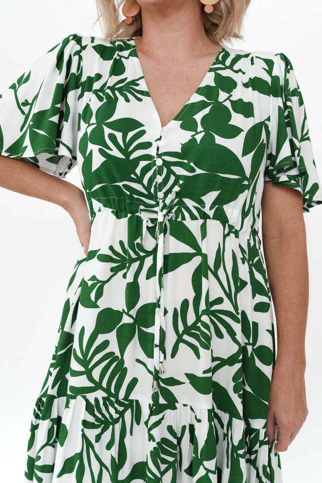 Cooper Green Floral Tier Dress image 5