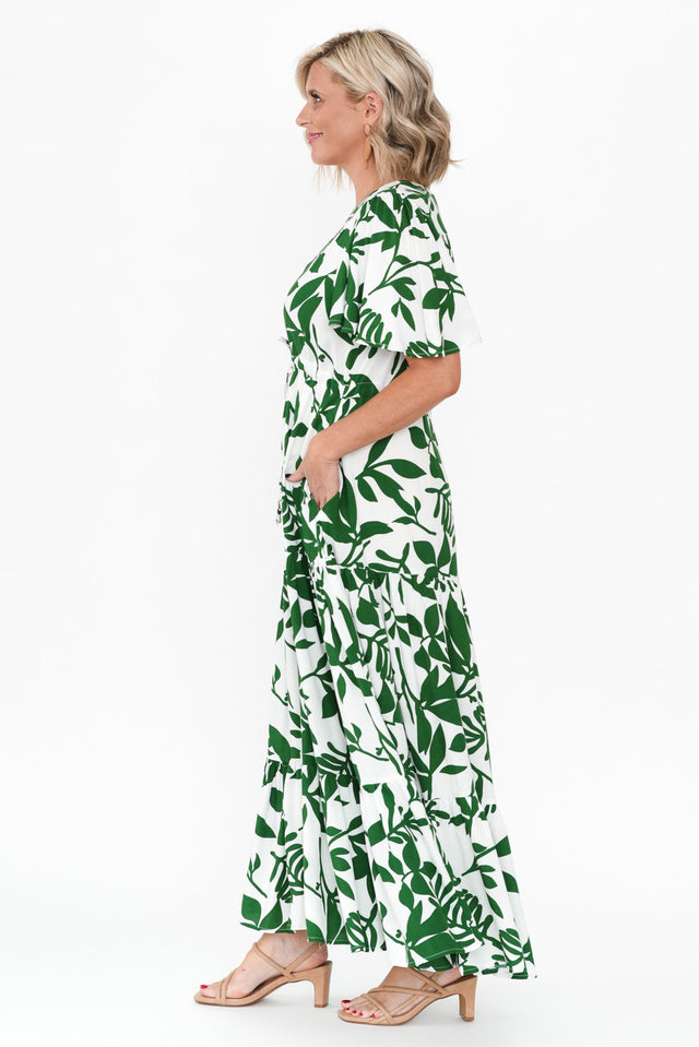 Cooper Green Floral Tier Dress