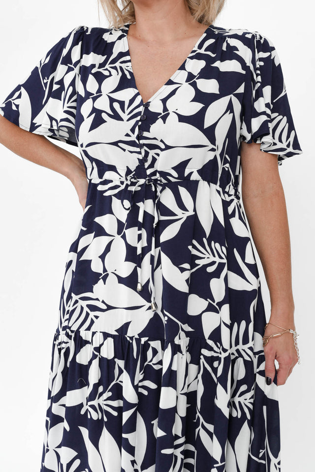 Cooper Navy Floral Tier Dress image 5