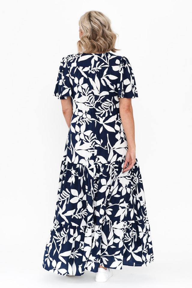 Cooper Navy Floral Tier Dress